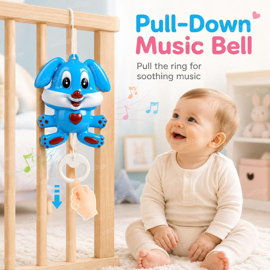 Toyboi Music Bell Animal Baby Toy | Pull String Hanging Toy