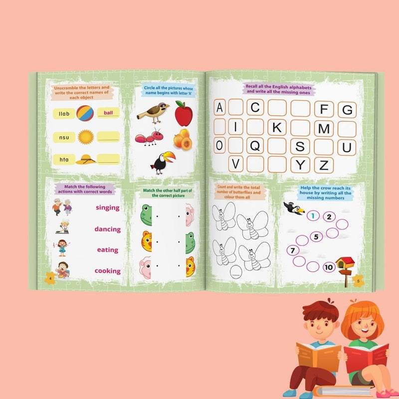 Brain Activity Book for Kids - 200+ Activities - Math, Language, and Logic