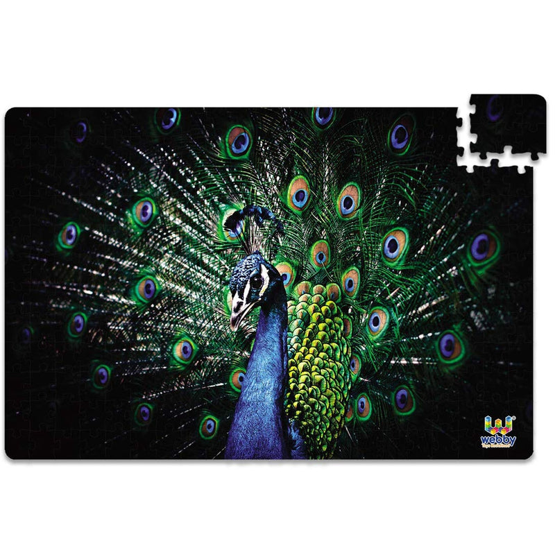 Beautiful Peacock Wooden Jigsaw Puzzle - 252 Pieces