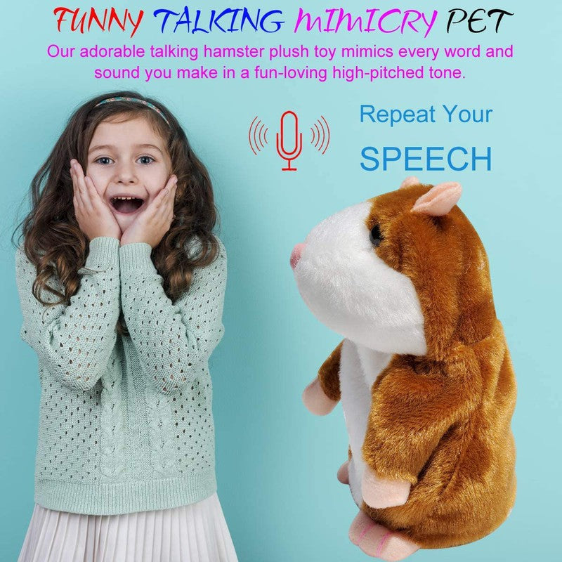 Talking Hamster - Repeats What You Say Plush Animal Toy