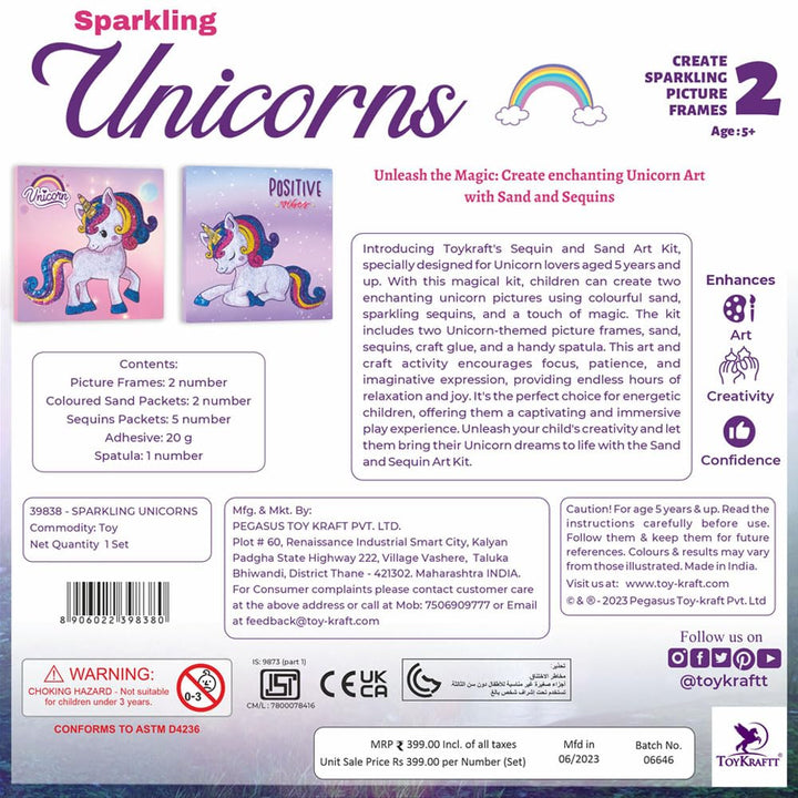 Unicorn Magic Sequin (Sand Art and Craft Kit)