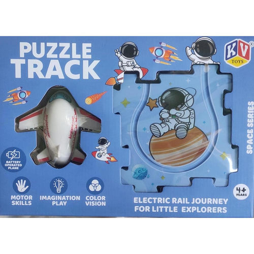 KV Toys Puzzle Track Space Series Airplane Toy for Kids | Space-Themed Puzzle Track