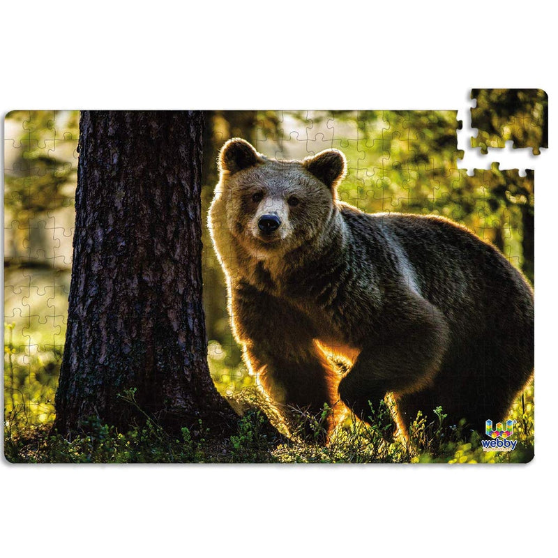 Wild Brown Bear Wooden Jigsaw Puzzle - 252 Pieces