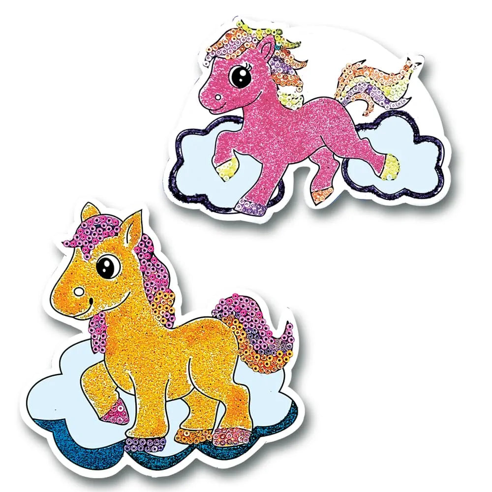 Toykraft Pony Parade Sparkling Art | Glitter & Sequin DIY Kit | Builds Creativity & Focus