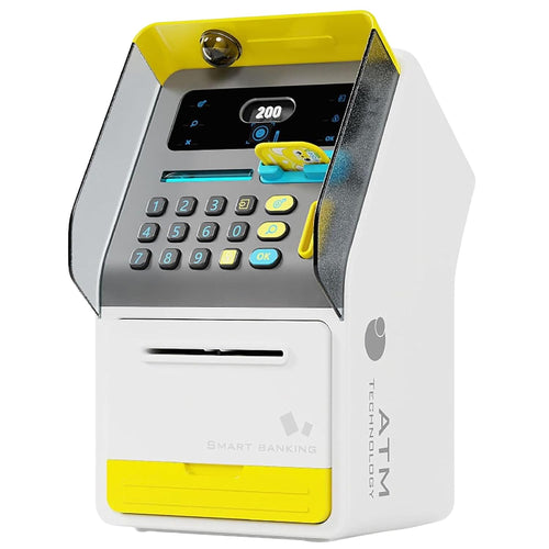 Lumo Brilliant Toys Face Recognition ATM Piggy Bank for Kids with Debit Card | Talking ATM Machine