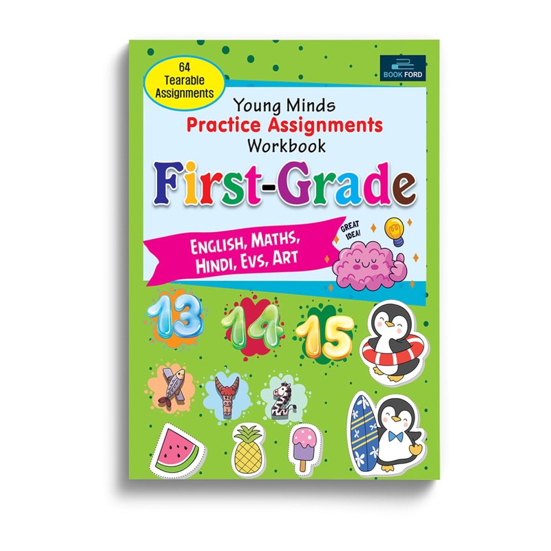 Young Minds Practice Assignments Workbook - First Grade All In 1 Books For Kids