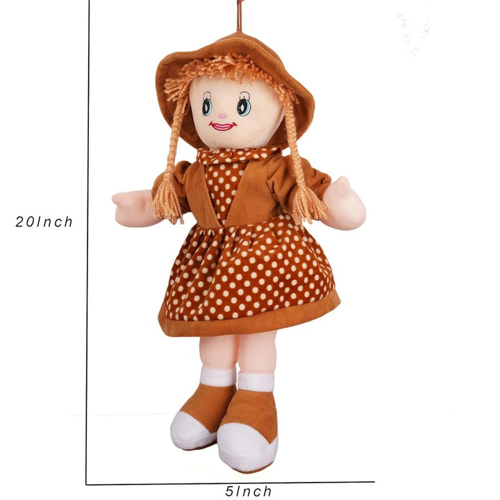 Rinky Doll Super Soft Washable Doll Soft Toy | Stuffed Soft Plush Toy Brown - 45 Cm