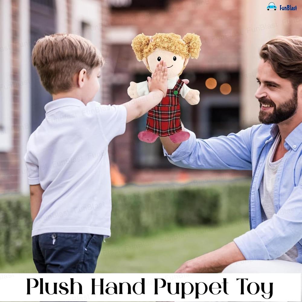 FunBlast Daughter Hand Puppet for Kids | Soft Plush Family Puppet for Storytelling & Role Play