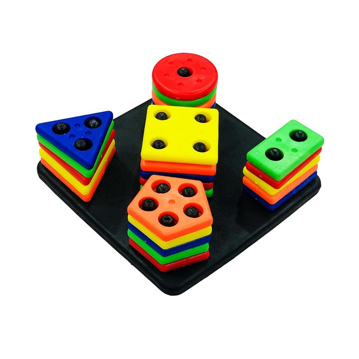 Shapes Sorter Square Column Blocks Sorting & Stacking Toys for Kids and Toddlers