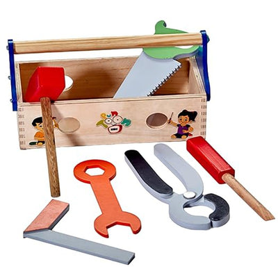 Montessori Pretend and Play Wooden Tool Set Box For Kids