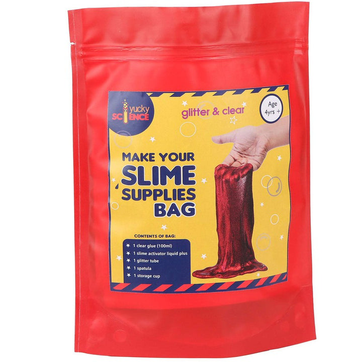 DIY Slime Making Supplies Bag- Glitter and Clear Activity Kit