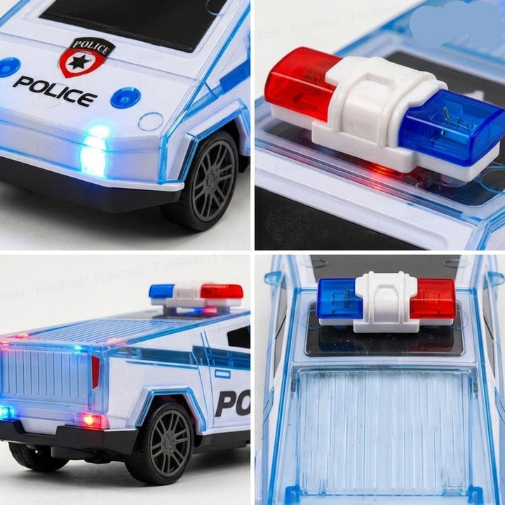 FunBlast Police Car Toy for Kids | Push & Go Police Vehicle with Light & Sound