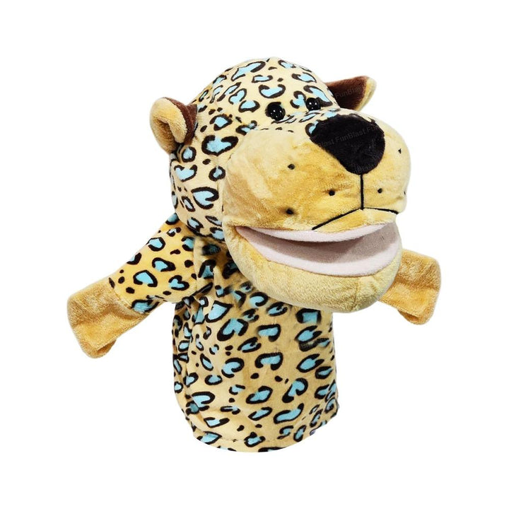FunBlast Leopard Hand Puppet for Kids | Animal Puppet with Movable Mouth for Storytelling & Role Play