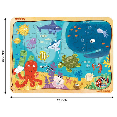 Underwater Animals Wooden Jigsaw Puzzle, 40pcs