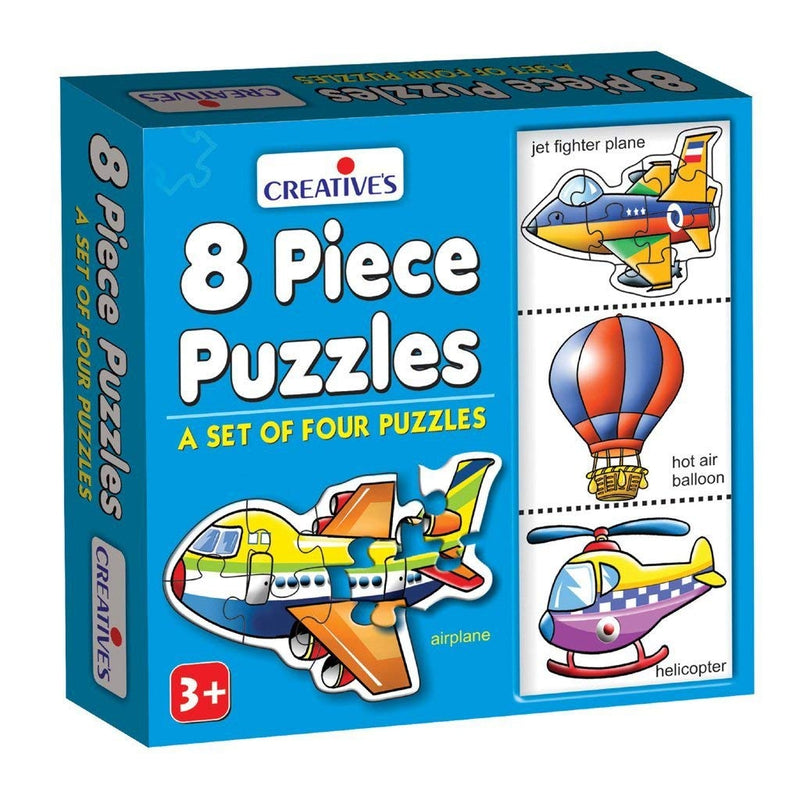 8 Piece Puzzle For Kids - Set of 4