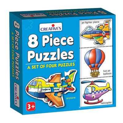 8 Piece Puzzle For Kids - Set of 4