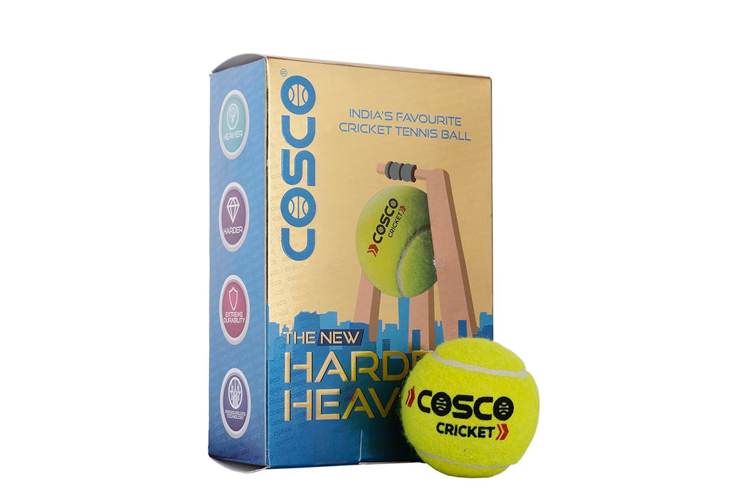 Cosco Cricket Tennis Ball (Pack of 6) - Yellow