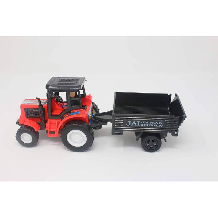 Tractor with Trolley Pull Back Toy for Kids