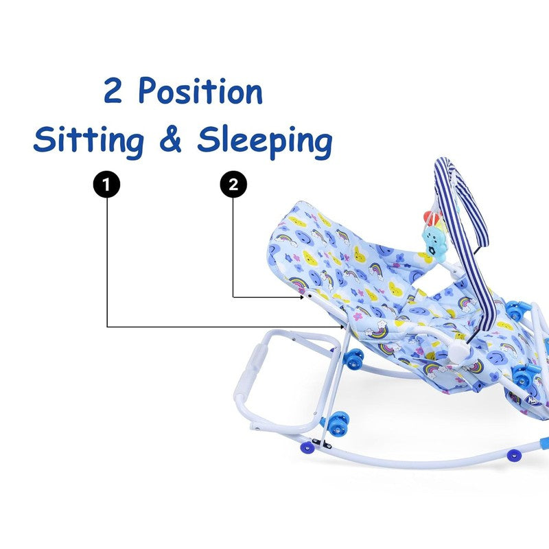 Rocko Swing Rocker 3 In 1 for Toddlers/Kids | Foldable Design | Removable Toy Bar | Cushioned Seat