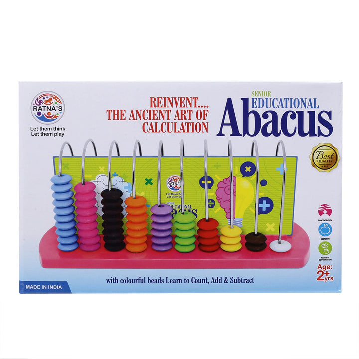 Ratna's Educational Abacus - Senior I Counting, Addition & Subtraction Learning Toy