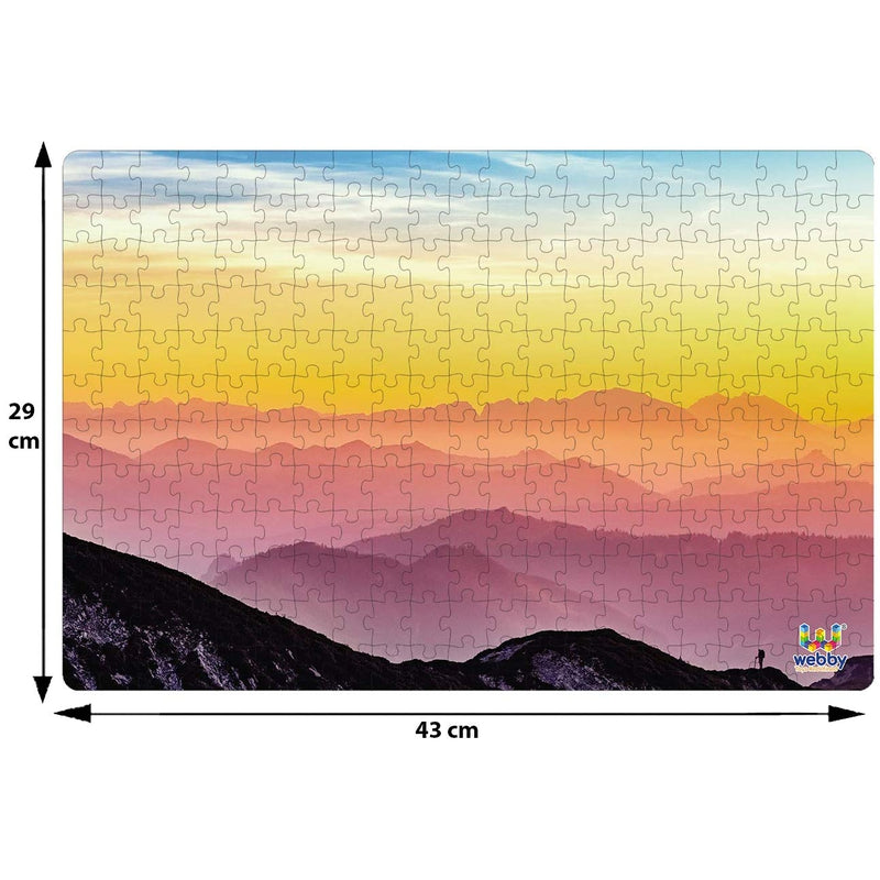 Sun Rise in Mountains Cardboard Jigsaw Puzzle, 252 pieces