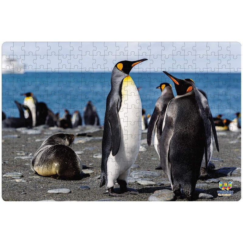 Penguins On Seashore Wooden Jigsaw Puzzle, 252 Pieces