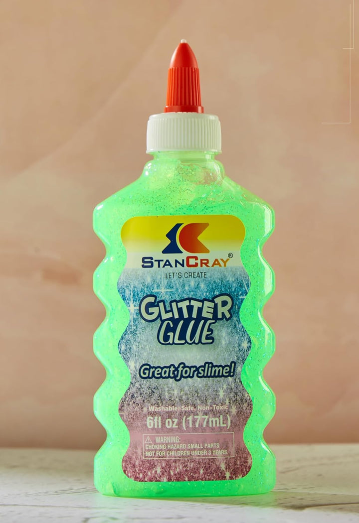 STANCRAY Washable Glitter Glue - 177ml | Liquid Glue, Extra Strong | Great for Making Slime