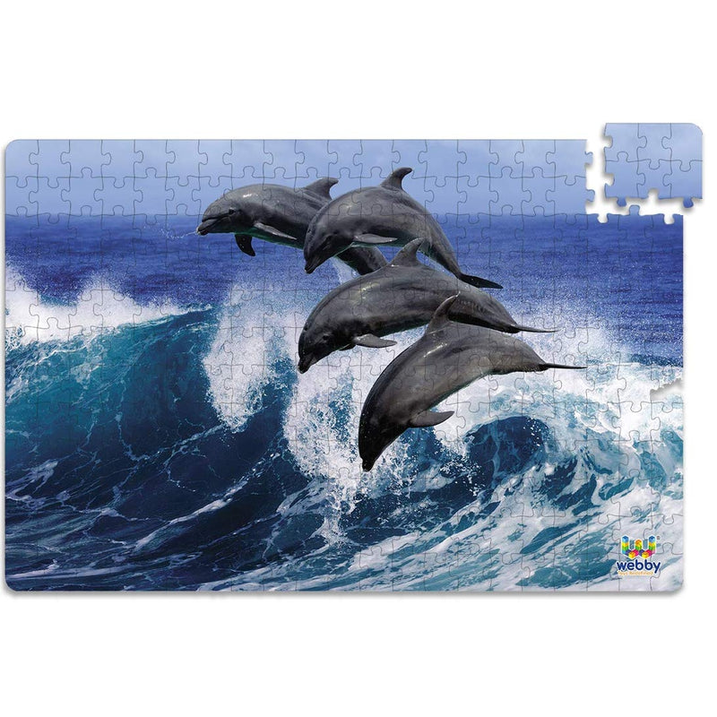 Beautiful Dolphins Wooden Jigsaw Puzzle - 252 Pieces