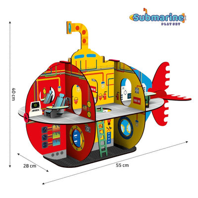 DIY Submarine Wooden Playset Doll House - Multicolour