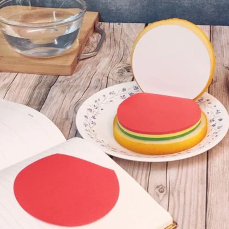 Burger Shaped Notepad and Sticky Notes Unique Mini Notes Memo Pads