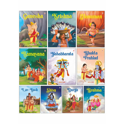 Story Books for Kids - Mythology Tales (Illustrated) (Set of 10 Books)