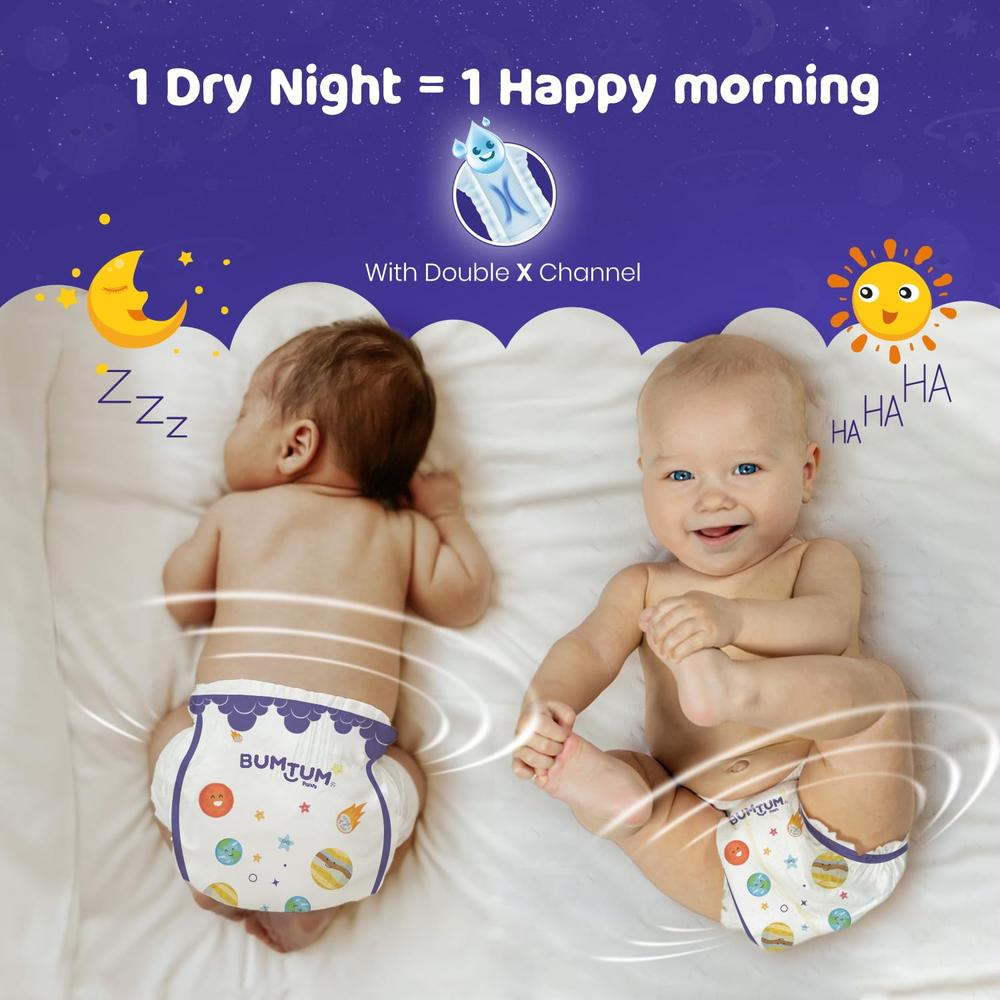 Bumtum (Size-S) Overnight Diaper Pants | 48 Pants |  | 4-8 Kgs