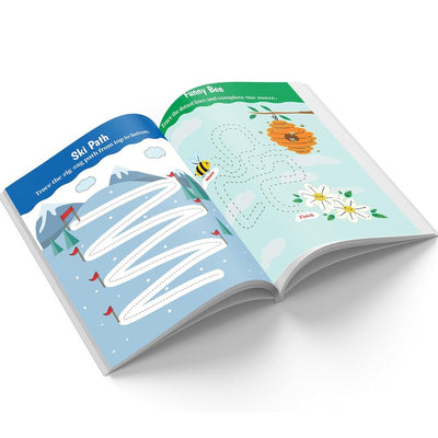 Write and Clean Reusable Book - Line and Curve Tracing Workbook For Kids