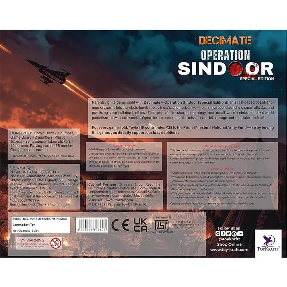 Toykraft Operation Sindoor Game | Strategy Board Game for Kids