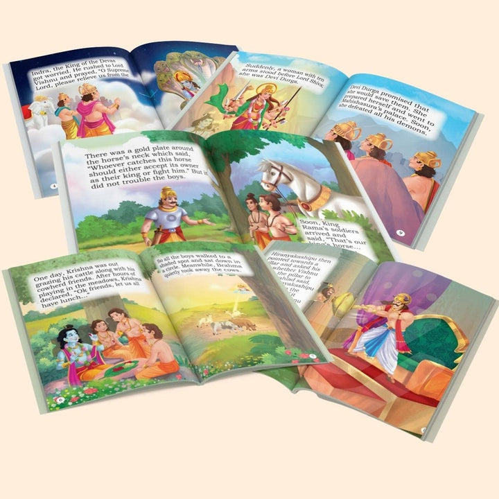 Story Books for Kids - Mythology Tales (Illustrated) (Set of 10 Books)