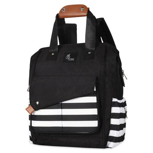 R for Rabbit Caramello Delight Smart Diaper Backpack Bag - Black Stripes