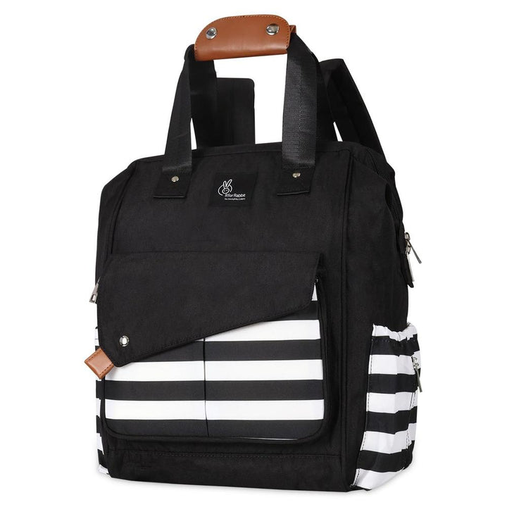 R for Rabbit Caramello Delight Smart Diaper Backpack Bag - Black Stripes