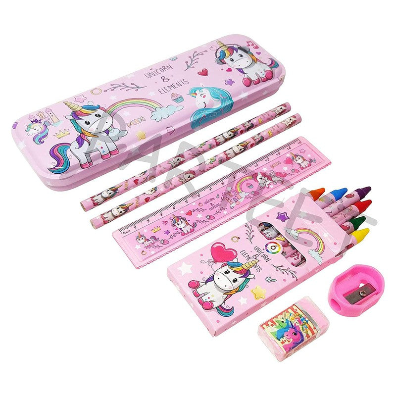 Unicorn 8 in 1 Mix Stationery Gift Set for Kids (Pink)