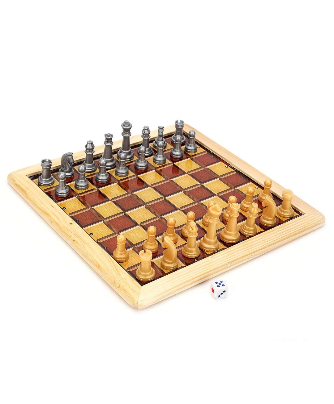 Ratna's Magnetic Wooden Art Chess & Ludo I 2-in-1 Board Game I Strategy Game