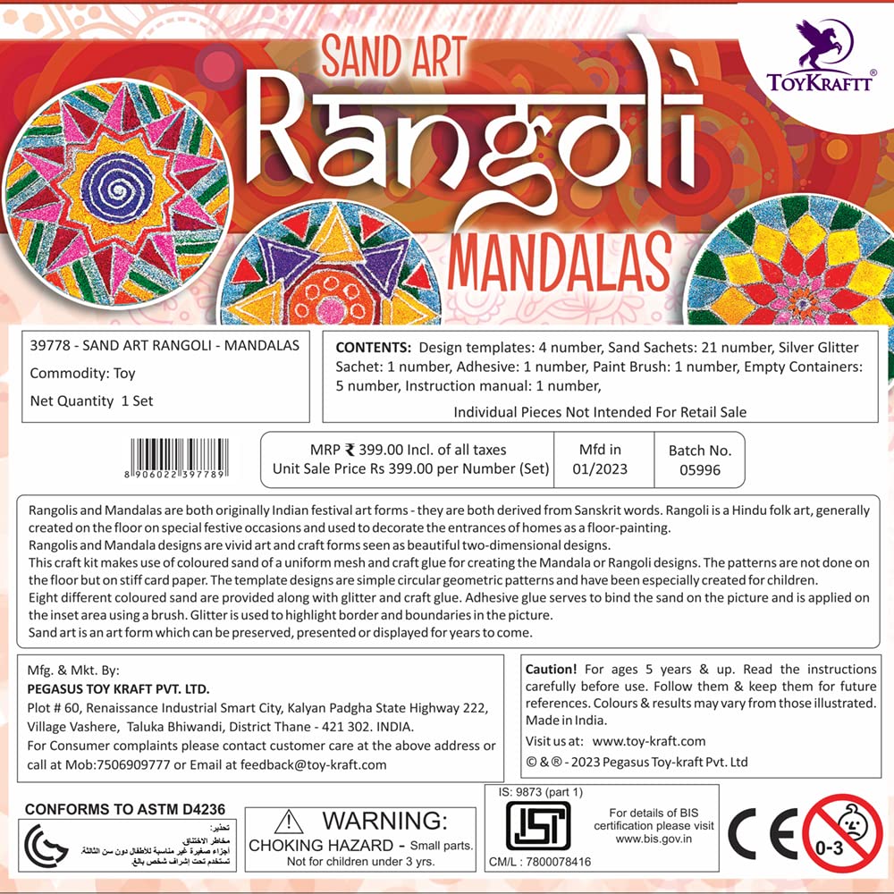 Sand Art Kit Rangoli Mandala