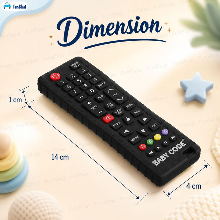 FunBlast Silicone Remote Teether for Baby | Remote Control Design Teething Toy