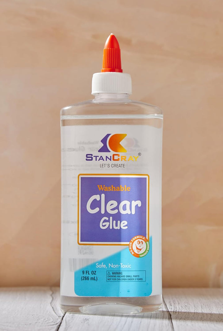 STANCRAY Washable Clear Craft Glue - 266ml | Great for Making Slime | All Multi-Purpose Liquid Glue, Extra Strong