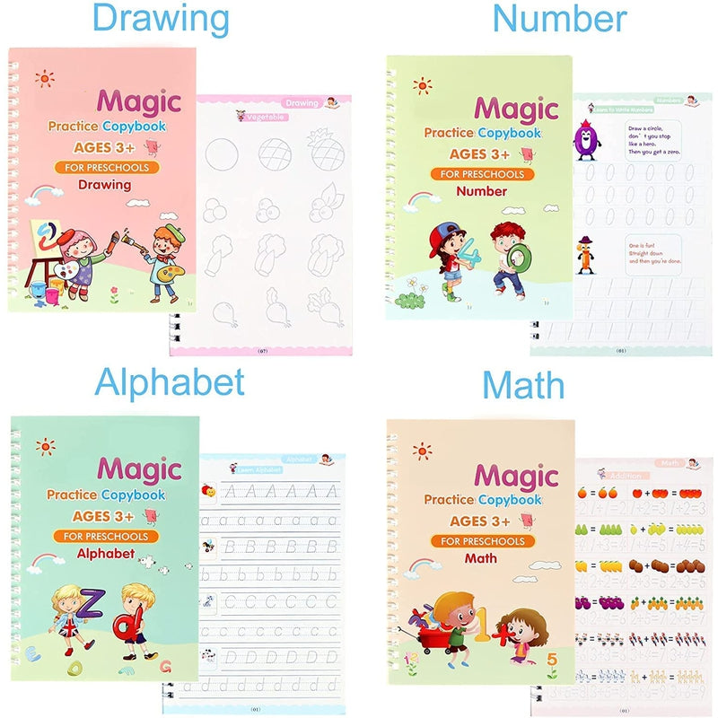 Sank Magic Practice Copybook Number Tracing Book (Reusable Writing Tool)