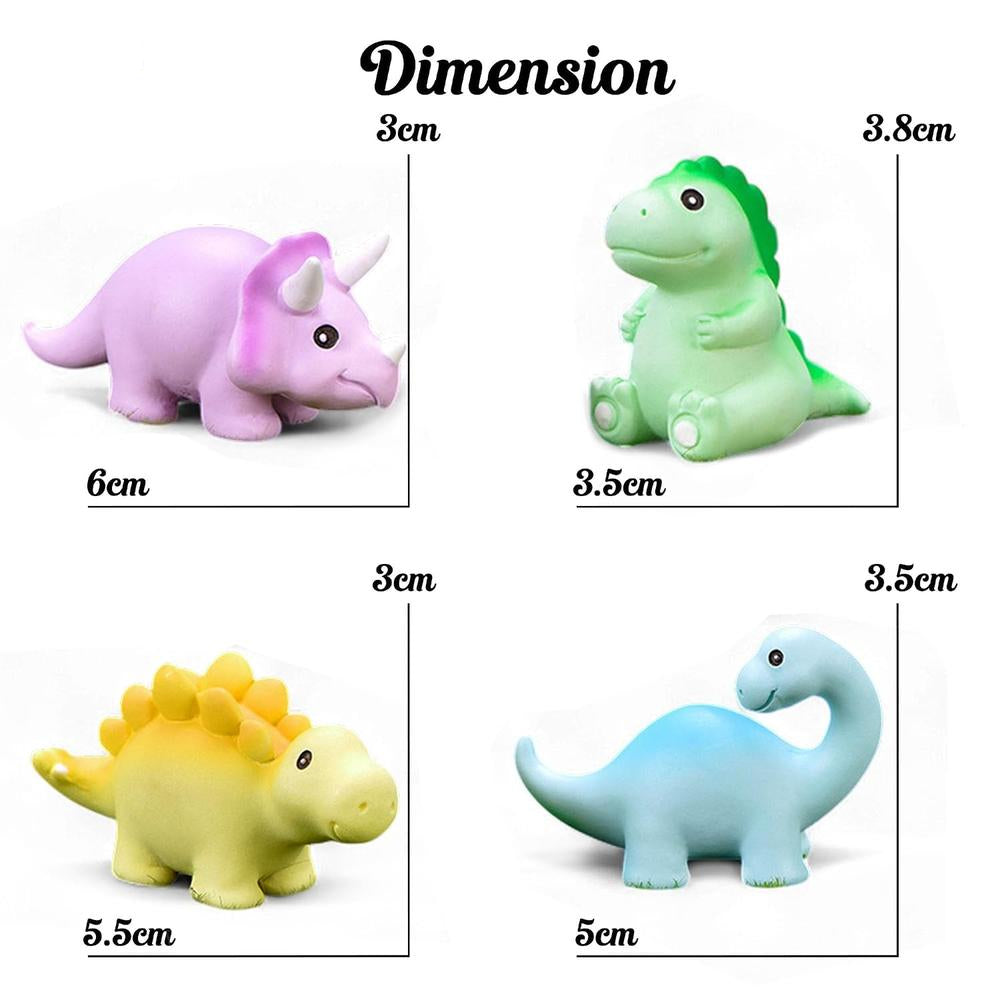 FunBlast Pack of 4 Dinosaur Miniature Figurines Set | Cute Dinosaur Showpieces
