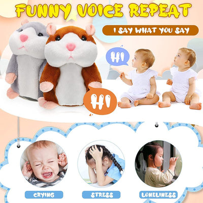 Talking Hamster - Repeats What You Say Plush Animal Toy