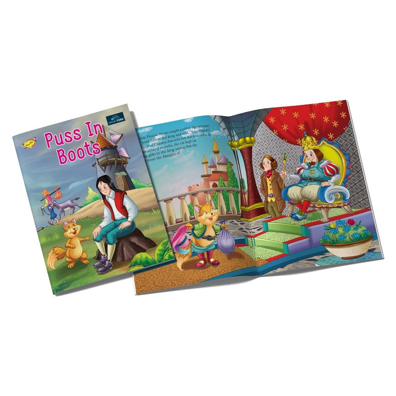 Enchanting Fairy Tales Story Book - Puss in Boots Story Book for Kids 3 to 8 Years