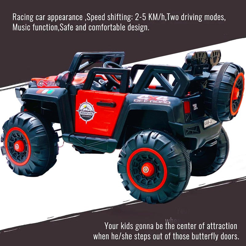 4x4 Battery Operated Electric Ride On Jeep | Motor for Steering | Remote Control | Red | COD Not Available