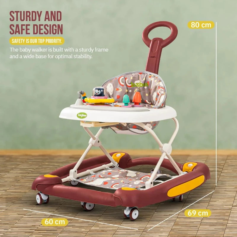 3 in 1 Awry Baby Walker with Push Handle & 3 Adjustable Height (9 Months to 1.5 Years) |  COD Not Available