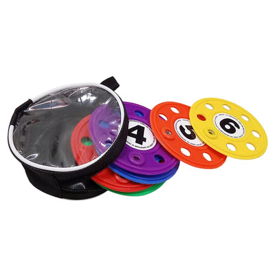 Fitfix Diving Discs with Numbers (Set of 6) | For Swimming Pool and Water Fun Activities