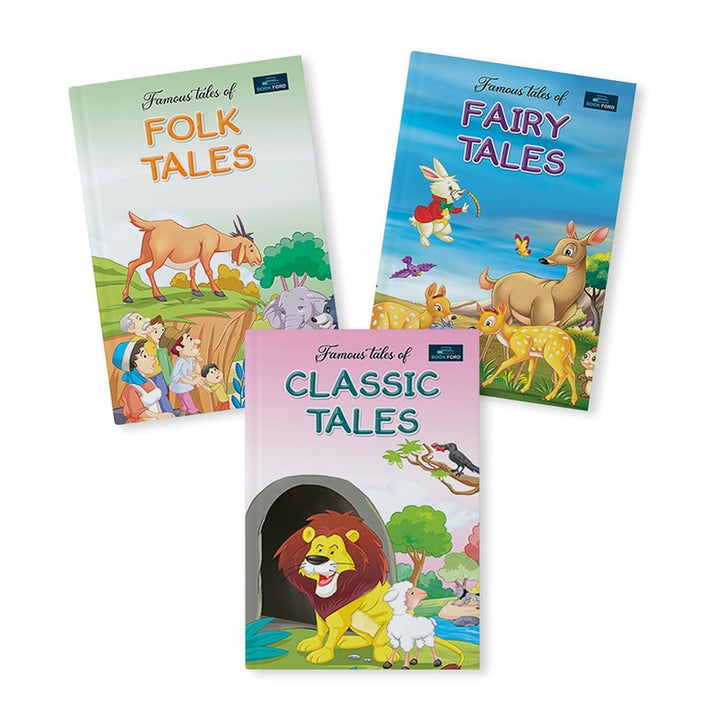 Famous Tales - Classis Tales, Fairy Tales, Folk Tales - Set Of 3 Books For Kids